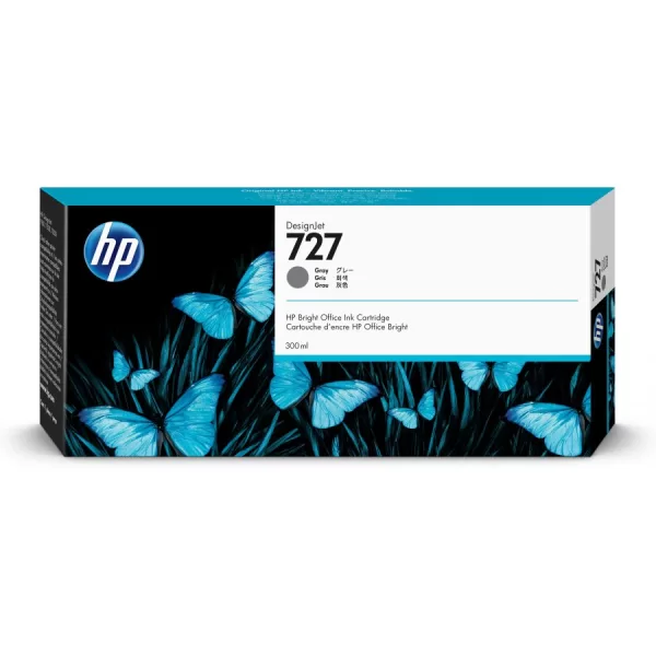 CARTUCHO CINZA HP 727 DE 300ML (F9J80A)