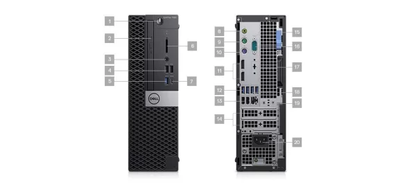 DESK DELL OPT 7060 SFF I7-8700 WIN10PRO 8GB 1TB 3 OS + ANTIVIRUS (210-AOOW-I7-AV)