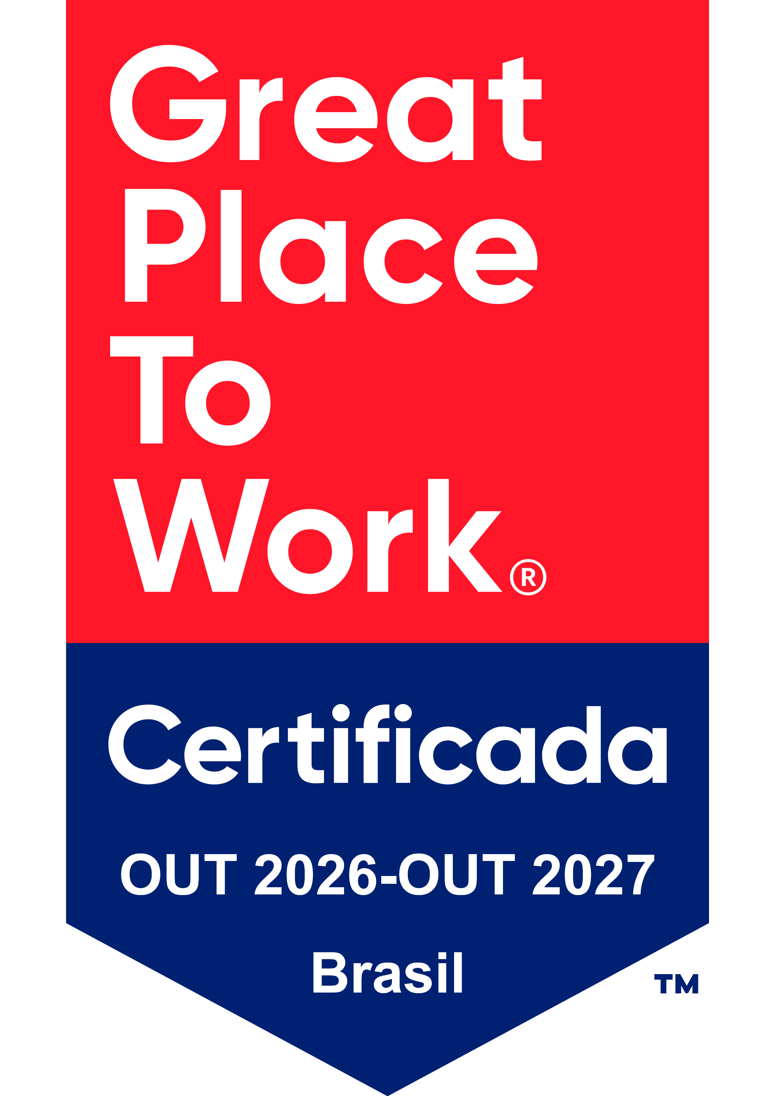 Selo Great Place To Work da All Computer - IT Solutions, certificada de outubro de 2026 a outubro de 2027