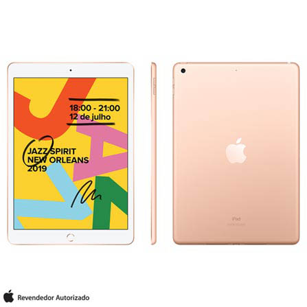 iPad 7ª Geração Dourado com Tela 10,2, Wi-Fi, iPadOS, Processador A10  Fusion e 32GB (MW762BZ/A) – All Computer Solutions
